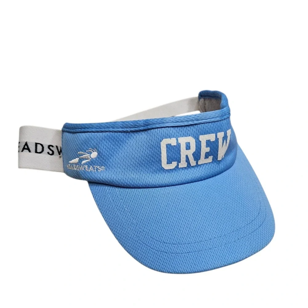 HEADSWEATS Blue Crew USA Athletic Visor Cap Hat Light Blue Sporty‎ Outdoor